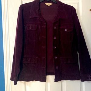 St Johns Bay Burgundy Corduroy Jacket